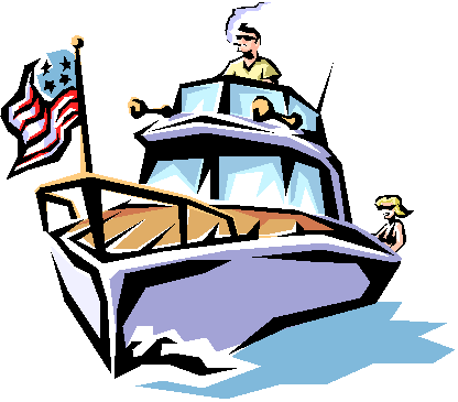 Drawing of motor yacht