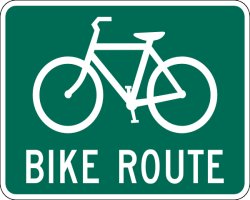 bike route sign